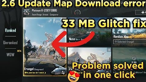 bgmi maps Download Error solved l pubg mobile map not download problem solve