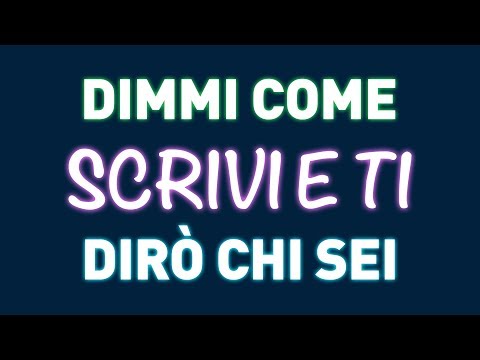 Video: Cosa ti dice l'analisi della scrittura?