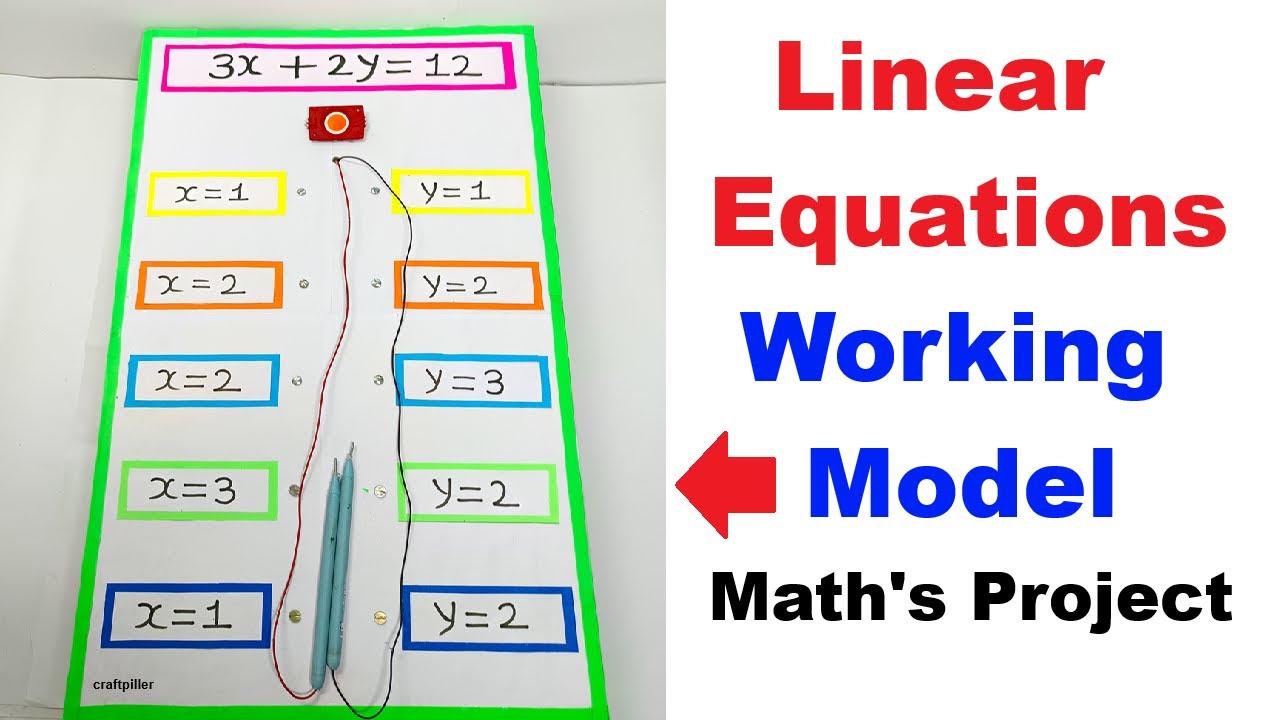 linear equations working model using led lights - maths project - maths tlm | craftpiller