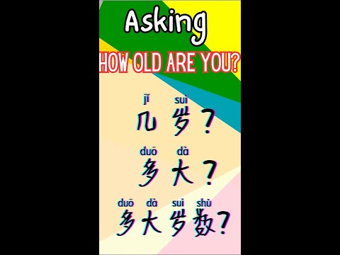 1. Asking Someone's Age