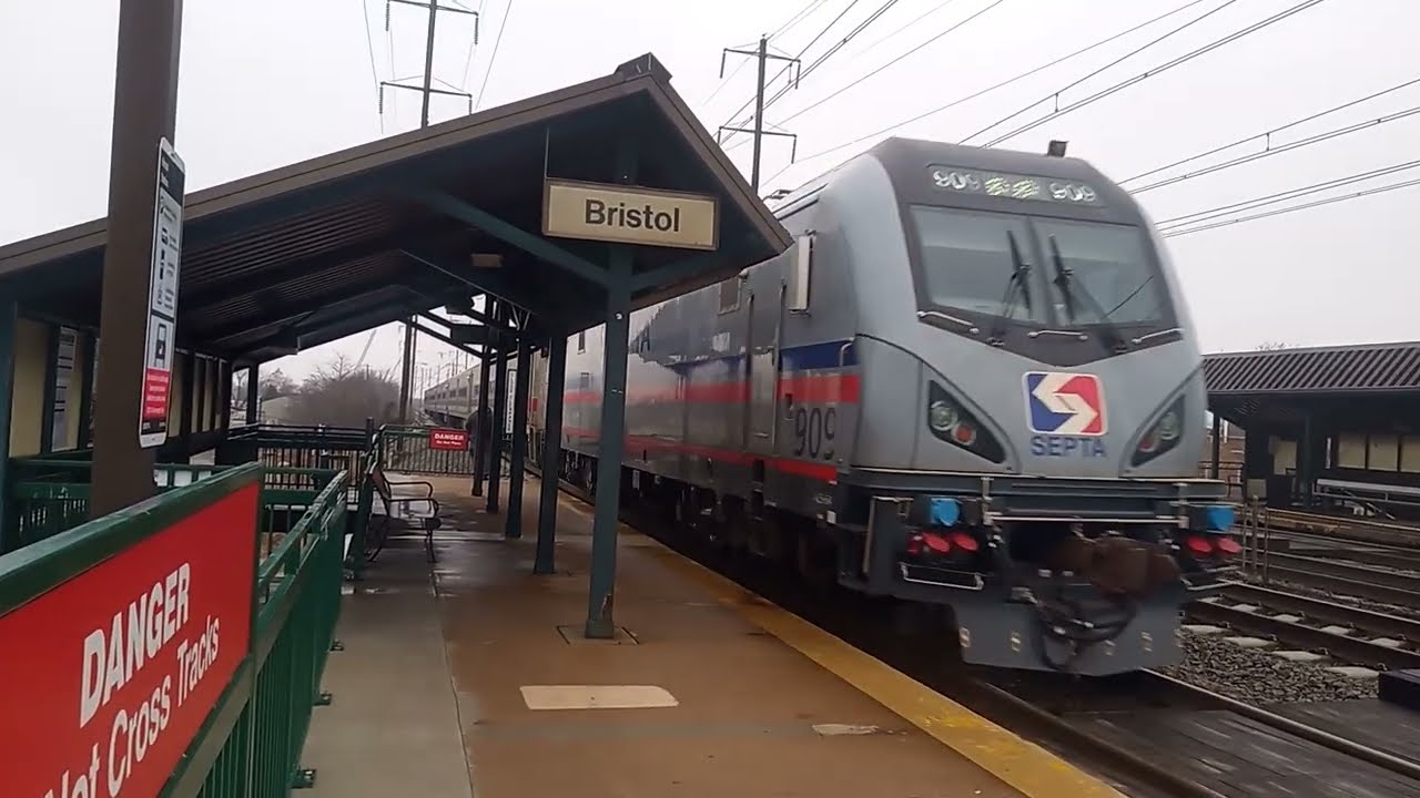 SEPTA Regional Rail Train 9743 at Bristol, PA