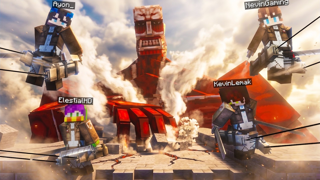 Simulasi Attack On Titan Minecraft ... (Salah 1 Dari KITA TITAN)