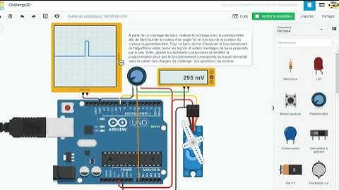 Arduino : Contrôler un servomoteur avec un potentiomètre / capteur - Chalenge 1ère SI