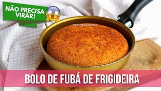 Bolo de Fubá Feito Na Frigideira Sem Glúten e Lactose