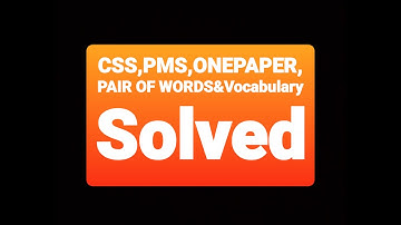 #CSS #PMS #One_Paper #Vocabulary #Pair_of_words CSS-1986 Pair of words solved|Vocab for CSS,PMS|