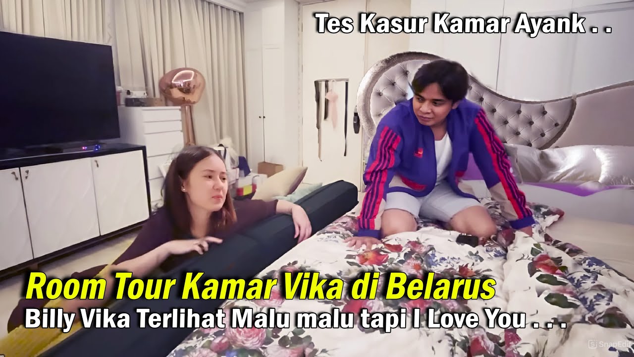 Billy Room Tour Kamar Vika Di Belarus, Billy Syahputra dan Vika Terlihat Malu malu tapi I Love You