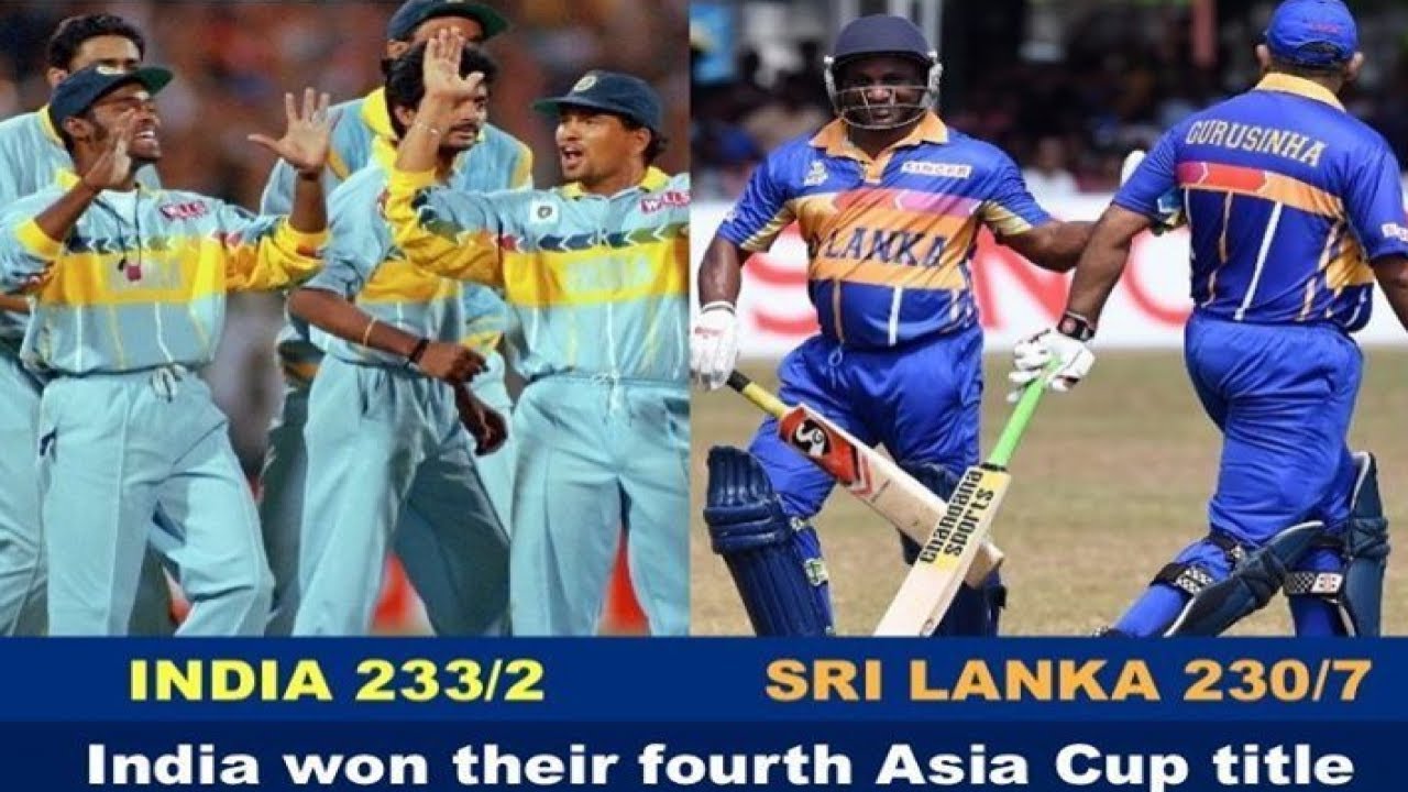 Asia Cup Final 1995 India Vs Sri Lanka Match Highlights India Won Asia Cup Final 1995 India Vs Sri Lanka Match Highlights India Won