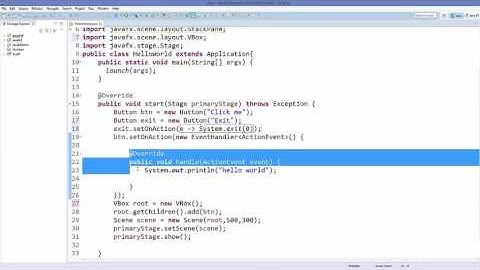 JavaFx Tutorial For Beginners 4   How to Use Lambda Expressions to Handle Events