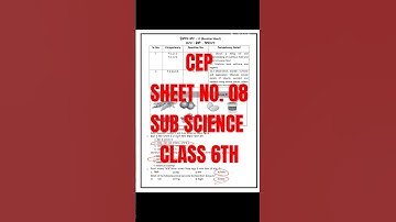 CEP SHEET 8 SCIENCE 6TH.  #pseb #punjabeducation #cep #class6 #science #shorts