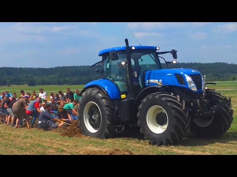 Tug of war Tractors vs Humans