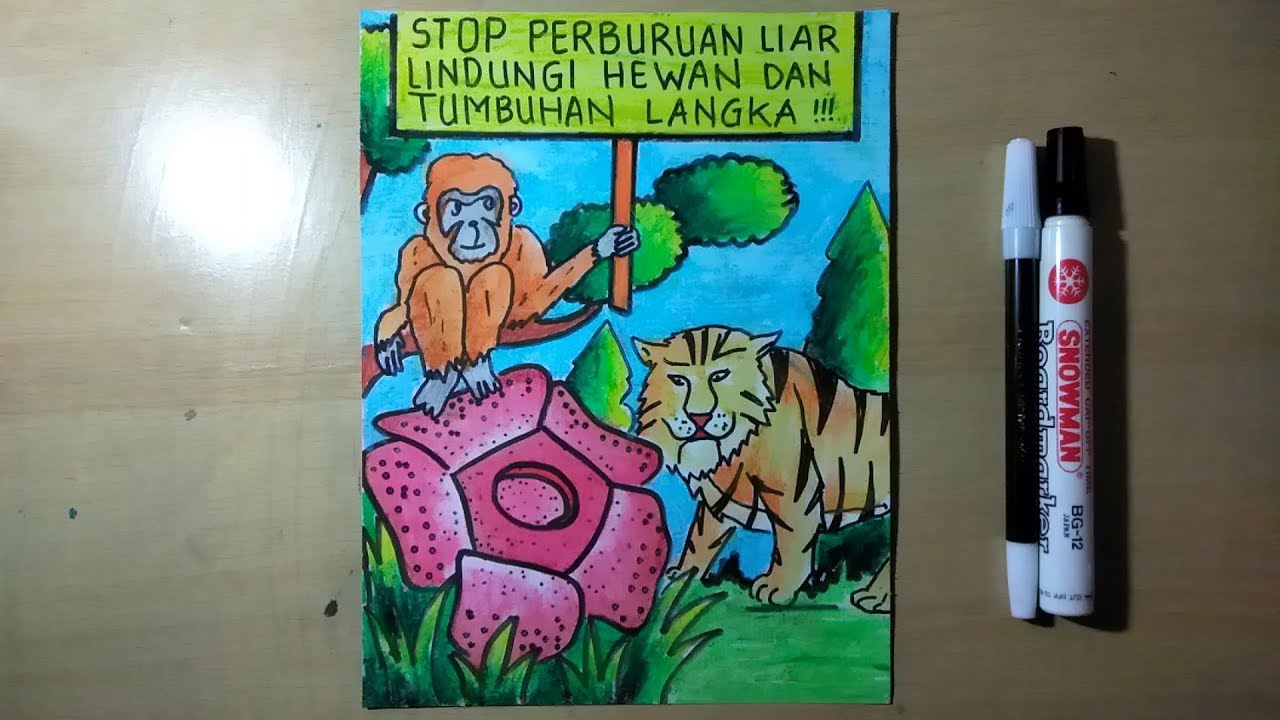 Cara Membuat Poster Hewan Dan Tumbuhan Langka 