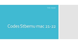 Codes Mac Stbemu | 21-22