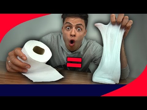 COMO FAZER UM SLIME DE PAPEL HIGIÊNICO!