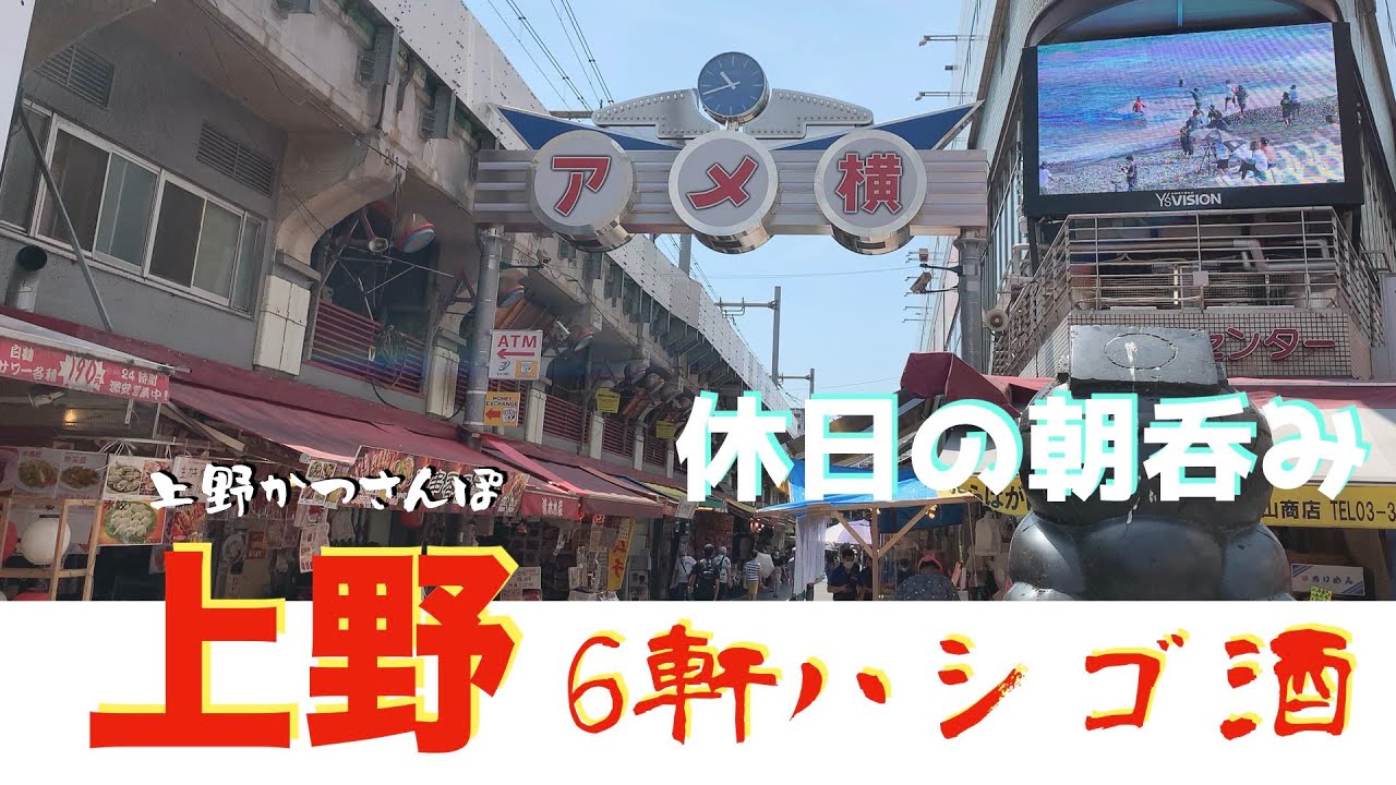 【上野かつさんぽ】「たきおか本店」「大統領支店」「土佐清水ワールド」「上野文楽」「昇龍」「ながおか屋」6軒ハシゴ呑み食い  from UENO in JAPAN
