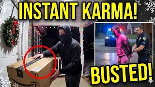 Porch Pirates Vs. Glitter Bomb Trap Instant Karma Caught On Camera