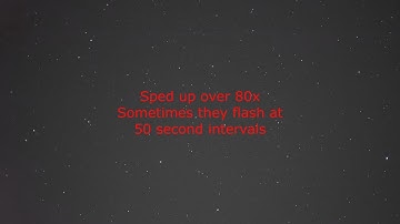 Random Flashes of lights in the Night Sky with a Low light 4k Camera