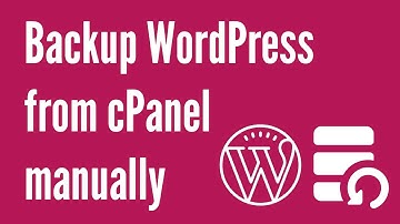 How to backup WordPress from cPanel manually and store on HDD