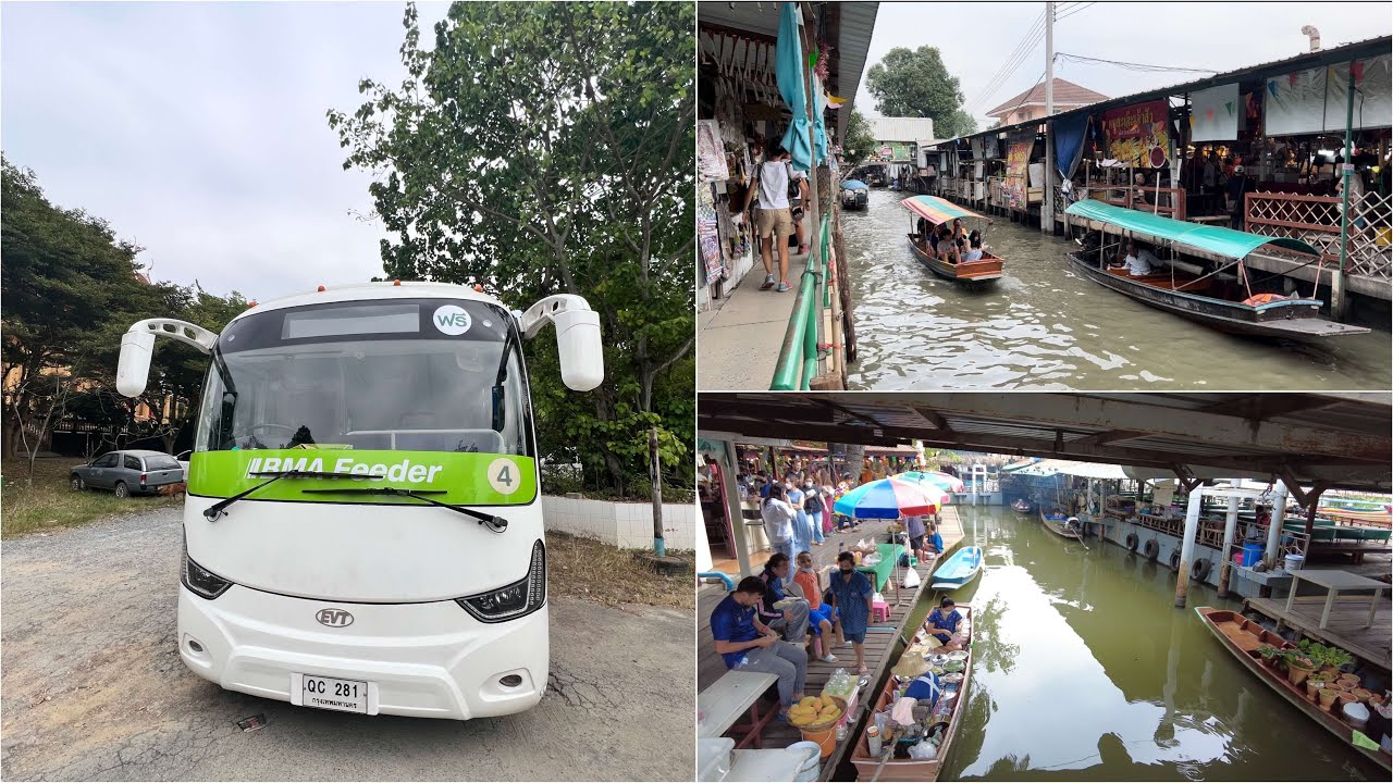 လျှပ်စစ်ကားလေး အခမဲ့စီးပြီး ရေပေါ်စျေး (Floating Market) ၄ ခုကို တစ်နေ.တည်းနဲ. သွားလည်ကြရအောင်
