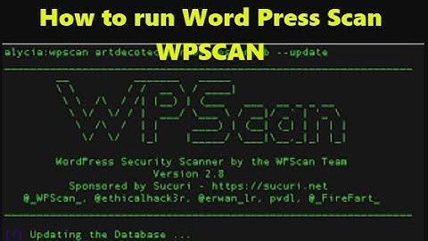 How to run WPSCAN WORDPRESS SCANNER