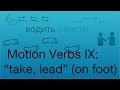 Motion Verbs IX: Taking, Leading on foot - водить