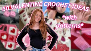 50+ VALENTINE CROCHET IDEAS ❤️ with patterns!!!