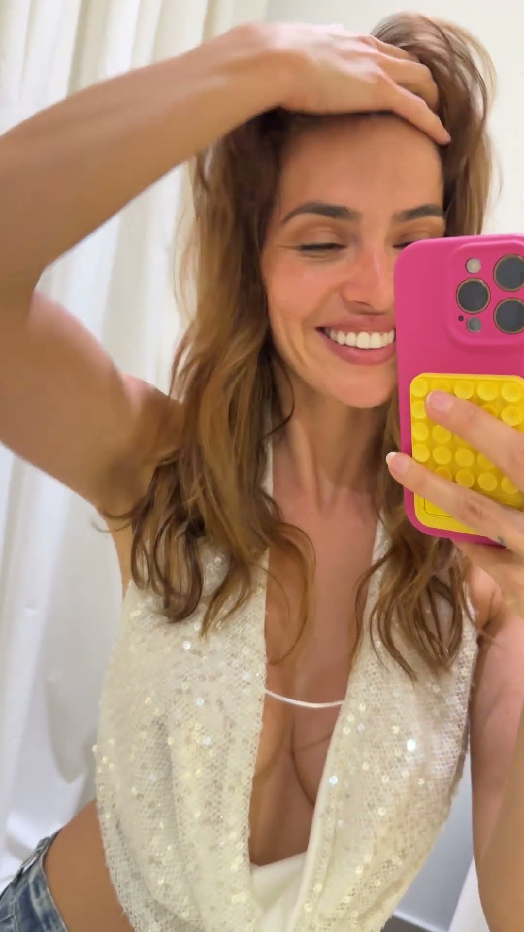 Look Juana: top de brillos