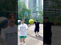 えまごんさんとの初コラボ💪🏻🔥人生で初めて両手でボール回したよ！😆笑見てこの楽しそうな顔😆😆😆笑 #バスケ女子 #フリースタイルバスケットボール#バスケ #basketball #🏀