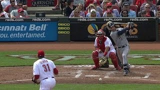 Lucroy sends an RBI single up the middle