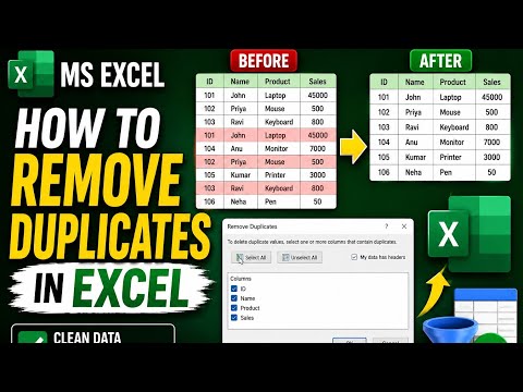 ✅ How to Remove Duplicate Values in Excel | 3 Easy Methods 📊 (Step-by-Step)