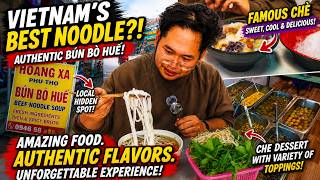 FILIPINO Tries AUTHENTIC Bun Bo Hue & Vietnamese Dessert (Chè) 🇻🇳 | Vietnam Street Food in Phu Tho