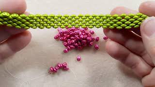 Superduo Delight Hot Pink Bracelet Part 1