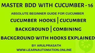 BDD | Cucumber | 16 | Background in cucumber |  Explained | Tamil