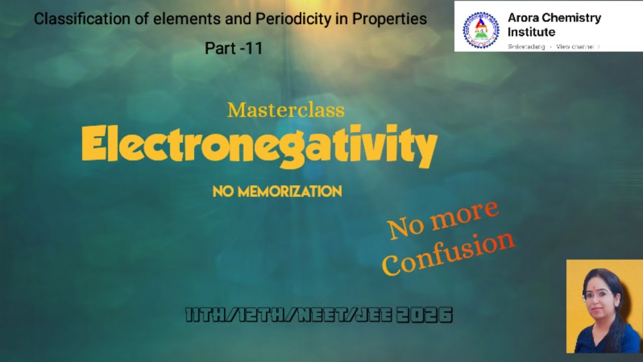  “Stop Memorizing” 🔥“Electronegativity Mystery Solved | Trends, Exceptions & Logic”