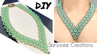 Mother’s Day Gift || May Party Wear Beaded Necklace || Super Easy Tutorial ||#diycrafts#diy#beads