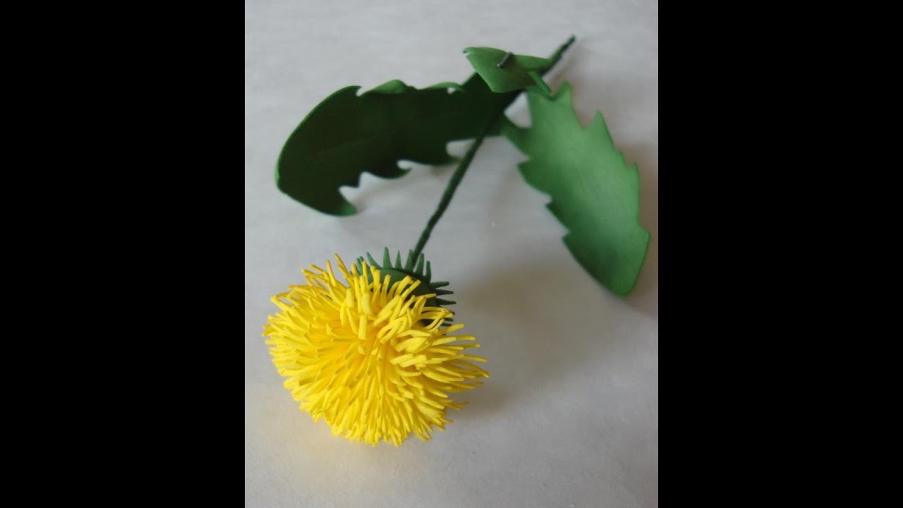 Цветок одуванчика из ревелюра Ч 1.Flower of a dandelion foamirana