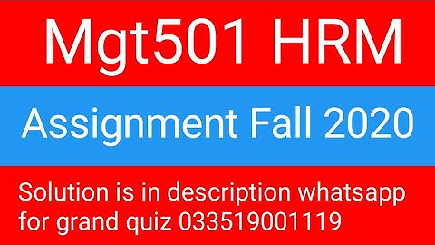 VU MGT501 Assignment 1 Solution Fall 2020 | MGT501 Assignment Solution 2020 ||  for help 03351900119