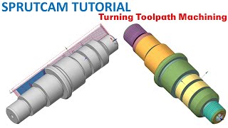 SprutCAM Tutorial #172 | Turning XZ Toolpath Machining
