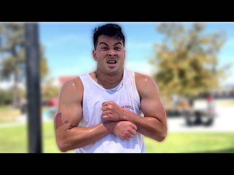 Buff Guy rides Skateboard