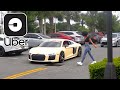 PICKING UP UBER RIDERS IN MY AUDI R8 ! | BRAAP VLOGS