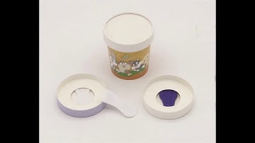 Automatic Paper lid with spoon feed in for ice cream export to american customer