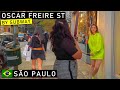 Walk in São Paulo streets 🇧🇷 Oscar Freire st, by subway | Brazil |【4K】2021