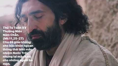 Thứ Tư Tuần XV Thường Niên Năm Chẵn. Tin Mừng: (Mt:11,25-27)