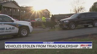 Vehicles stolen from High Point dealership