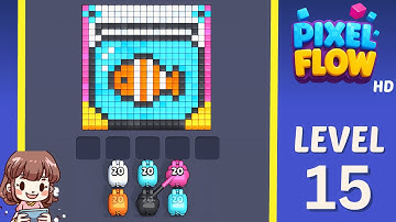 Pixel Flow Level 15 Solution Walkthrough