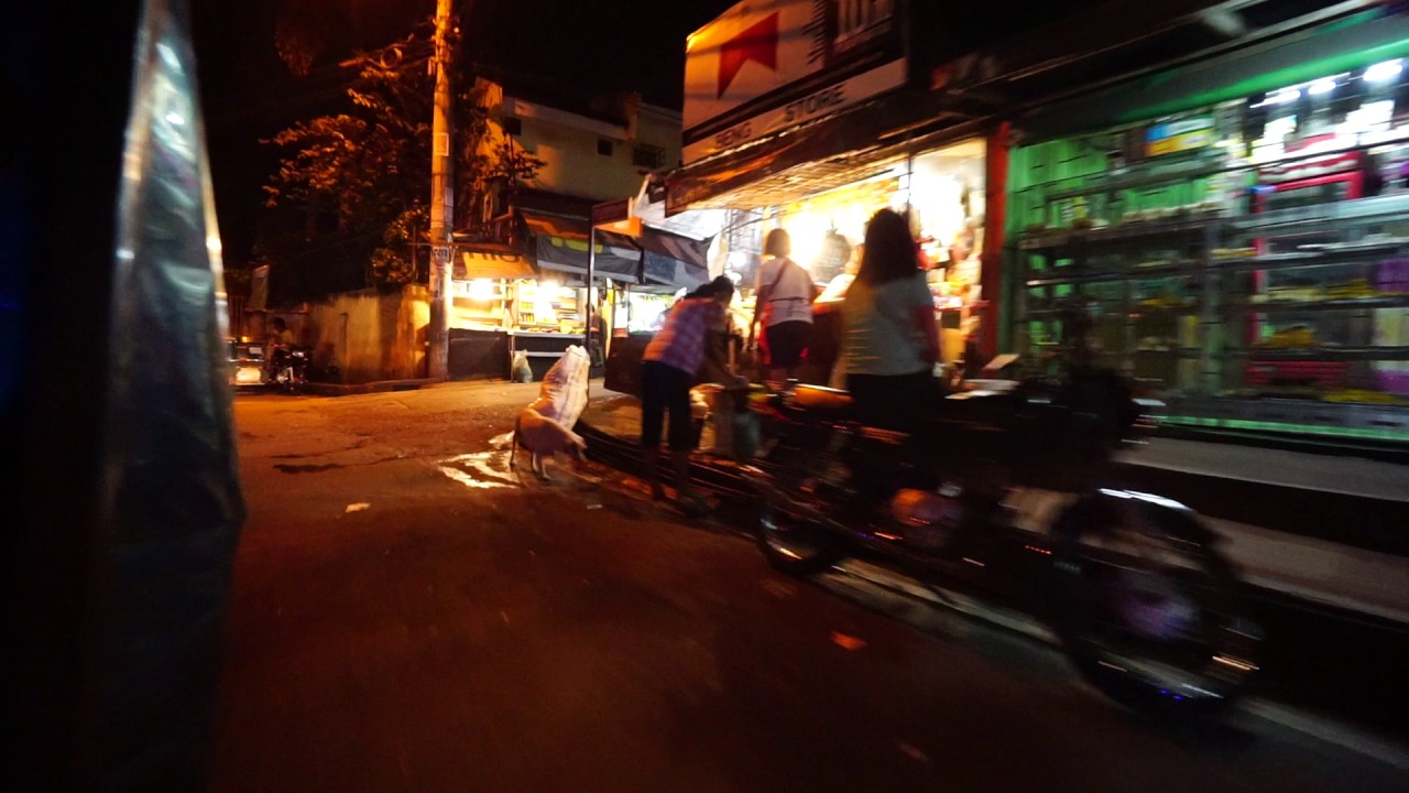 Philippines tricycle ride from Bagongsilang ph5 to Sampaguita night