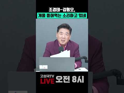 조경태-<strong>김형오</strong>, 개풀 뜯어먹는 소리하고 있네