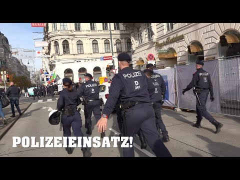 POLIZEI GROEINSATZ nach Maskenverbrennung in Wien  | 26.10.2020