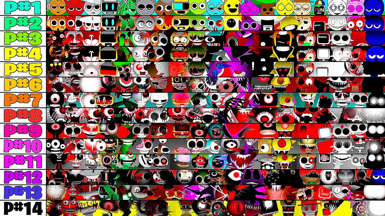 All True Phases 1-14 in Incredibox Sprunki - New Sprunki Together - All in One