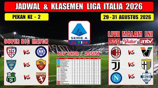 2026 Serie A Matchday 2 Schedule Live on ANTV ~ MILAN vs VENEZIA ~ JUVENTUS vs PARMA