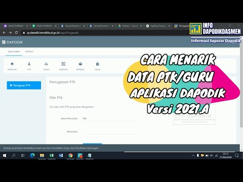 Cara Menarik Data Guru Ptk Dari Sekolah Lain Ke Aplikasi Dapodik Versi 2021 A Youtube